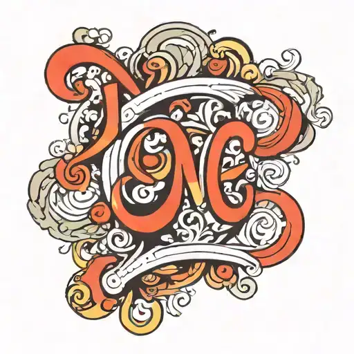 Generate A Tatto Of A Scramble Piece Holder With The Letters That Spell Love
