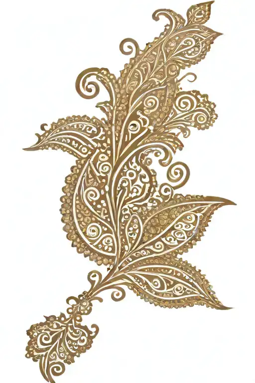 India Traditional Henna Inspired Patterns Maharaja Wedding