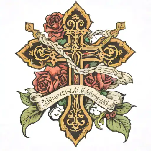 Cross Mountains Bible Verse Intertwined