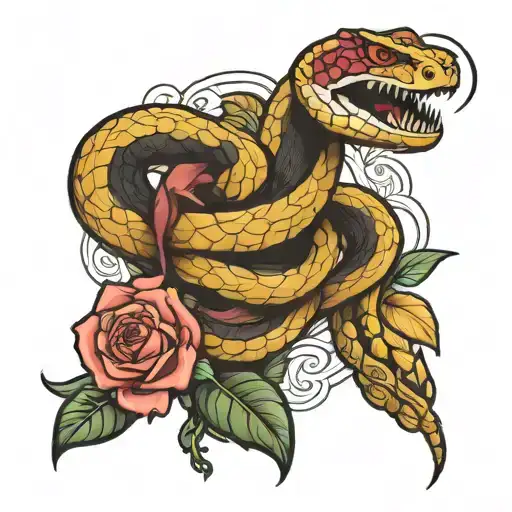 Snake And Rose