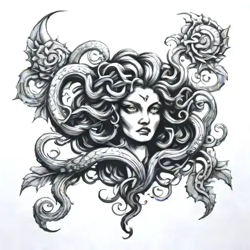 Gorgeous Medusa Face Made