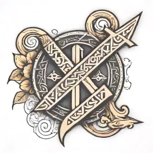 Letters Amag With Nordic Runes