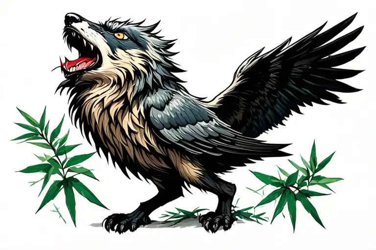 Meaning Full Moon Bamboo Phenoix Bird Werewolf Howling