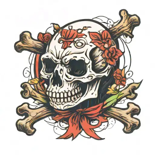 Otter Skull And Cross Bones