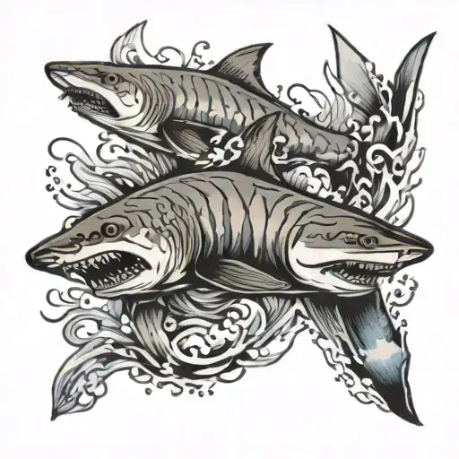 Tiger Shark Swimming