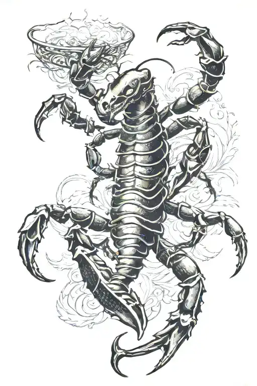 Scorpion Eating Prey Soaring High