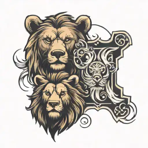 Bear And Lion Symbol