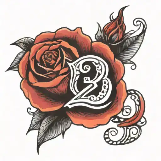 Rose With 42 Number