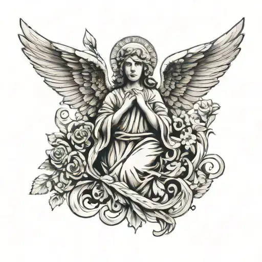 Highly Realistic Tattoo Biblical Accurate Angel