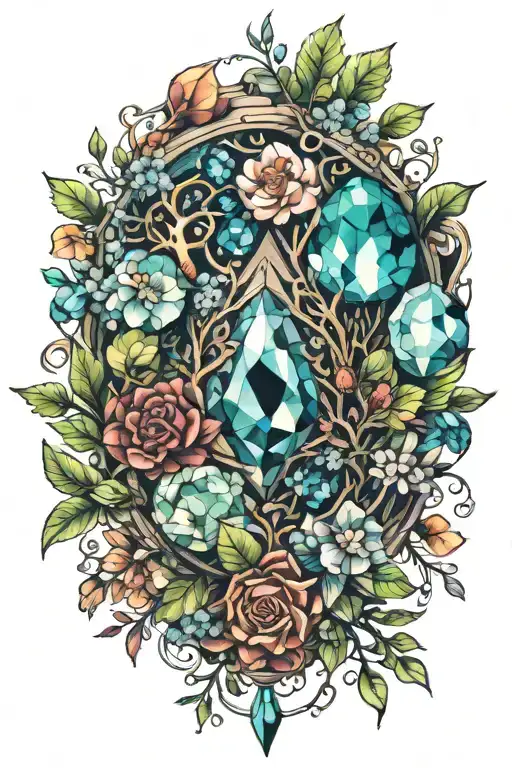 Gemstones And Forest