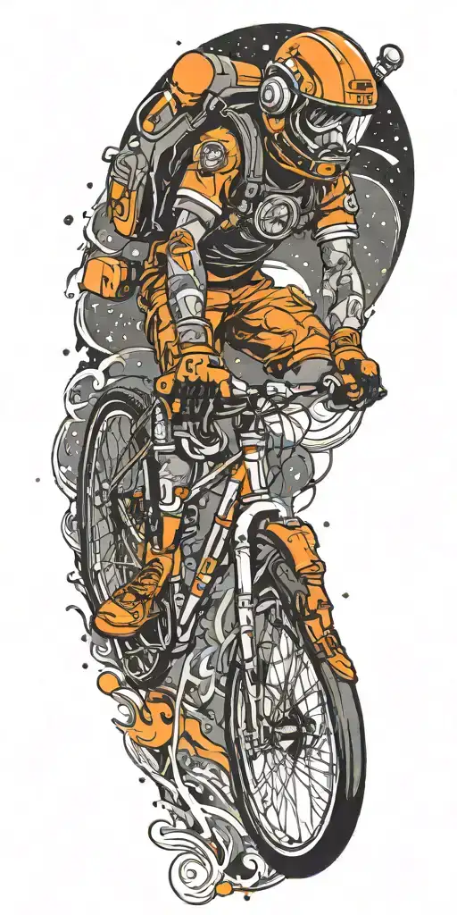 Bicycling In Space Themed