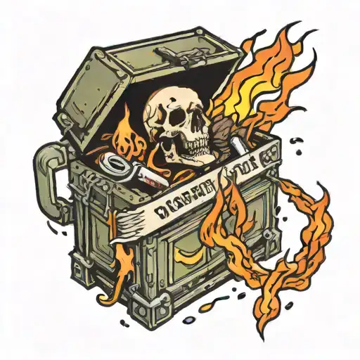 Dumpster Fire With Band Aid