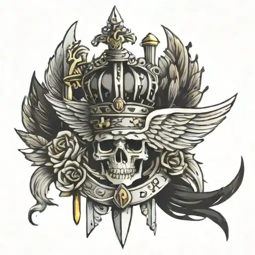 Sword Wings Crown Made