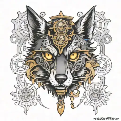 Steampunk Wolf Head