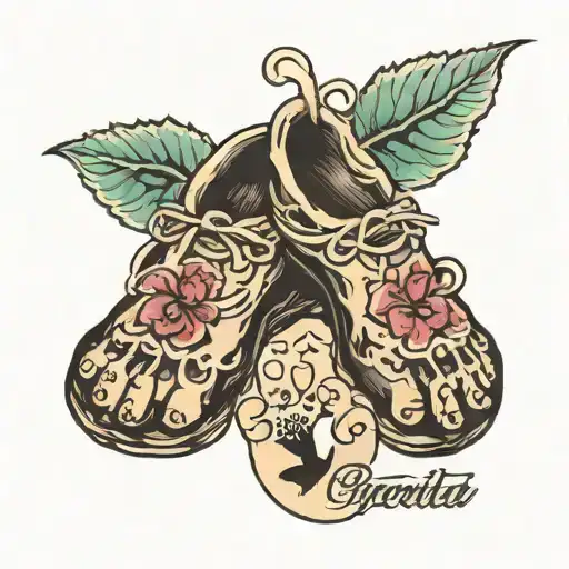 Baby Footprint With Name Aurora