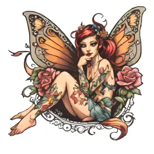 Nude Fairy Pinup Girl