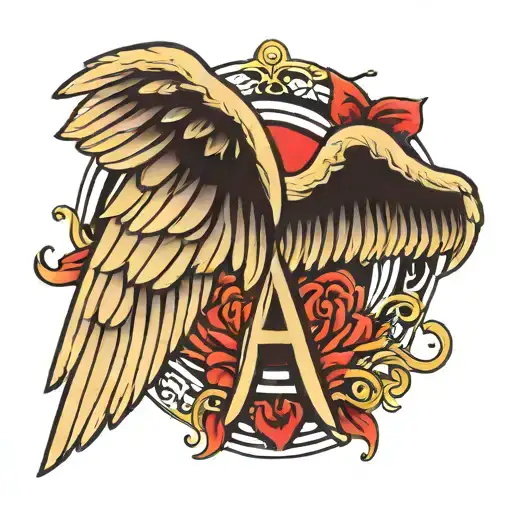Angel Wings With An A In The Middle