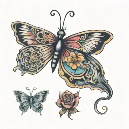 Butterfly And Memento Mori And Birthday