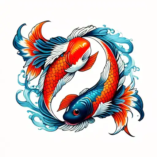 Koi Fish Ying Yang