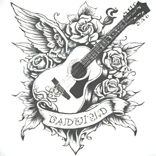 Guitar Memorial Piece For Dad