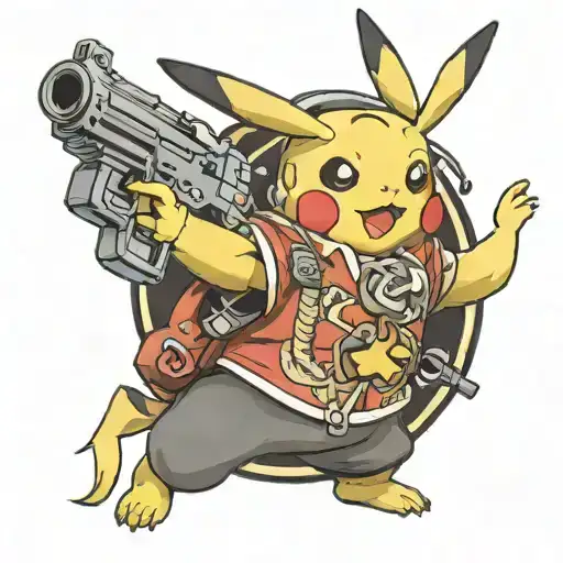 Pikachu With Gun