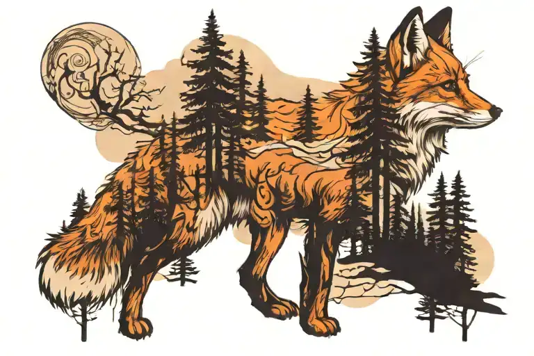 Fox Mountains Filled With Trees