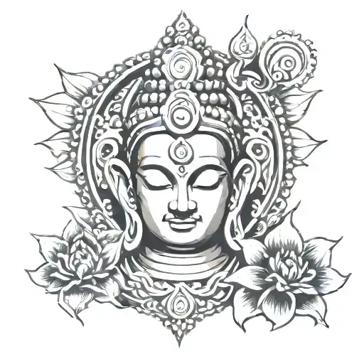 A Shiva Buddha With Ganesh Beneath This Mask