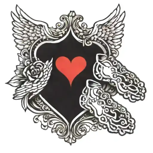 Hart With Baby Feet And Date