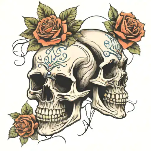 Skull And Roses