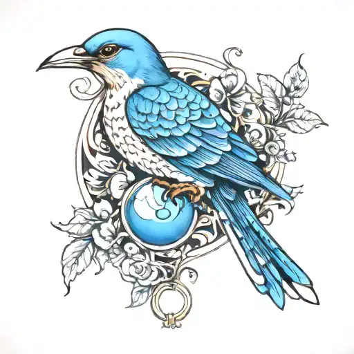 Phonex Bird Blue Moon Surrounded