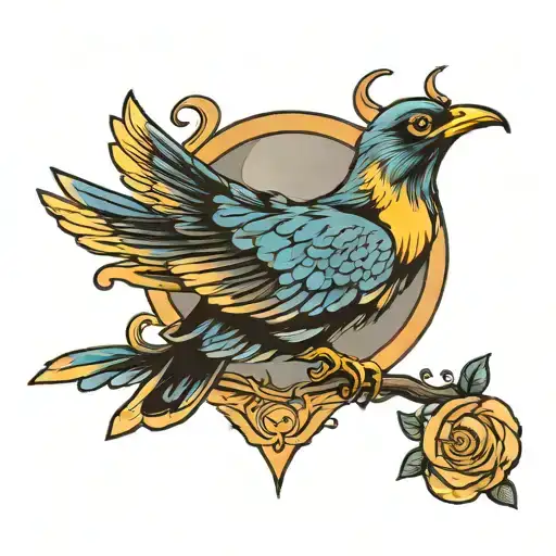 Phonex Bird With Moon Made