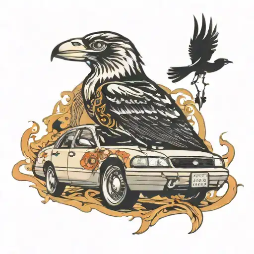 2005 Chevy Impala With A Crow