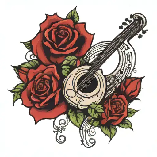 Roses And Music Notes
