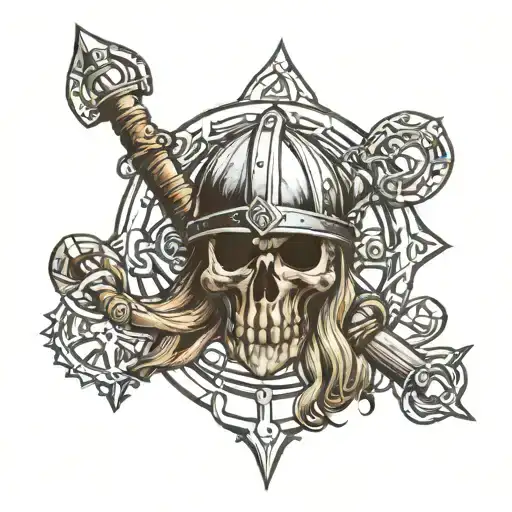 Viking Symbols Skuls Ships Helm And Nautical