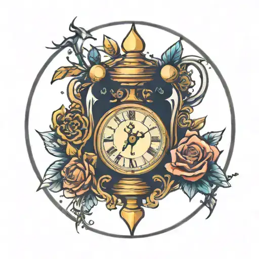 Circle Of Life And Hourglass