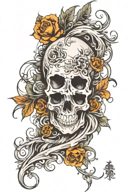 Skull Sleeve Tattoo Design