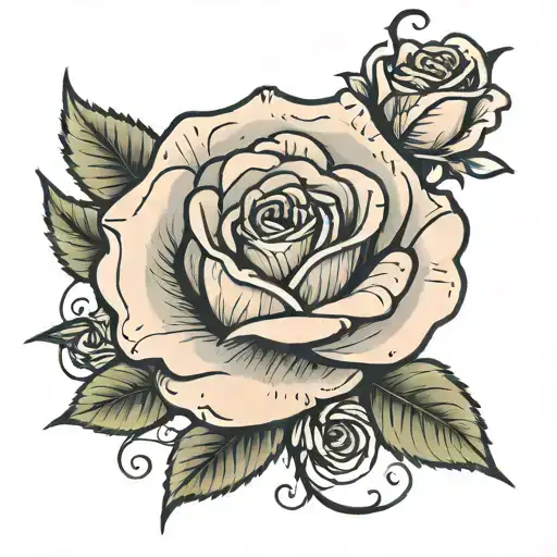 Rose With A Letter Under The Collarbone