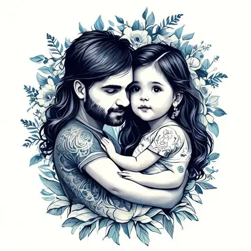 Baby Girl With Dad And Mum