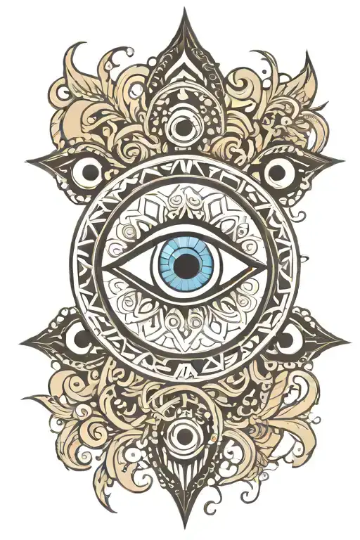 The Evil Eye Symbol Surrounded