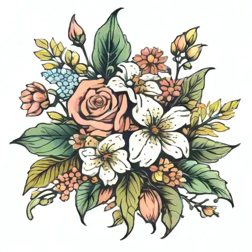 March And December Birth Flower Bouquet