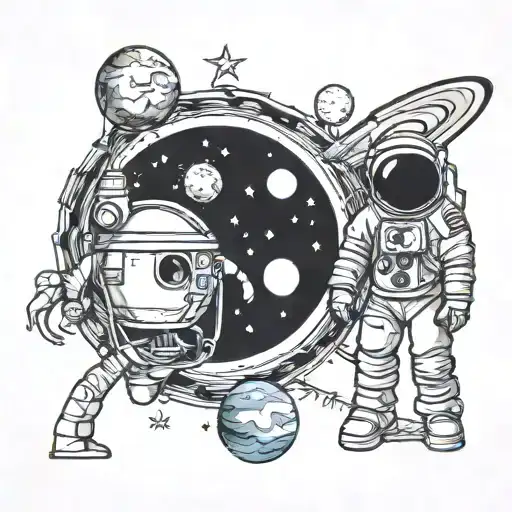 Moon Landing And Solar System Planets