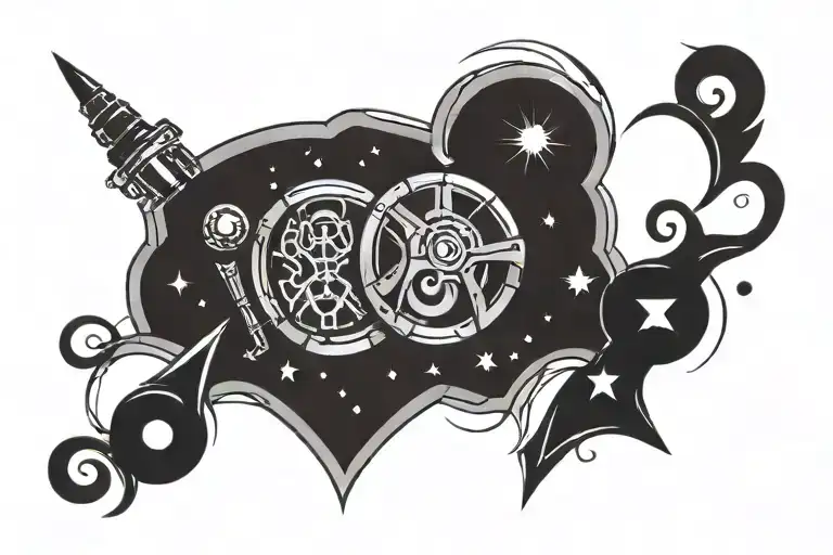 Starwars Love Aurebesh Serendipity Black Forearm