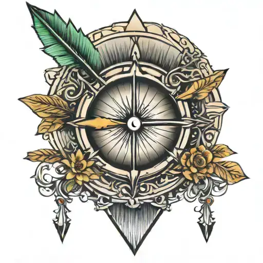 Arrow With Sun Rising