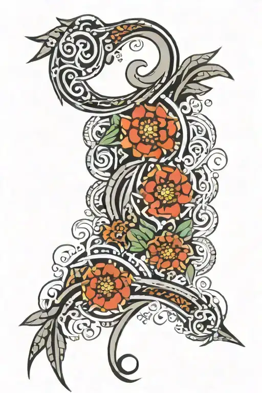 Filipino Tribal Tattoo Incorporating Water