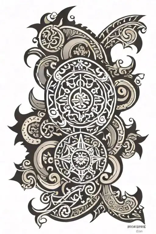 Filipino Tribal Tattoo Incorporating The Name Libramonte