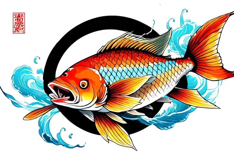 Japanes Koy Fish Sleeve