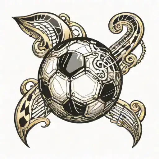 A Soccer Ball Morphing Into A Musical Note