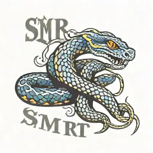Snake With The Word Smrt In It