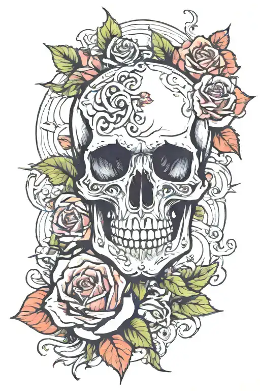 Skull And Roses