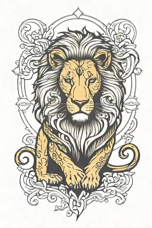 Lion Linear Design Featuring